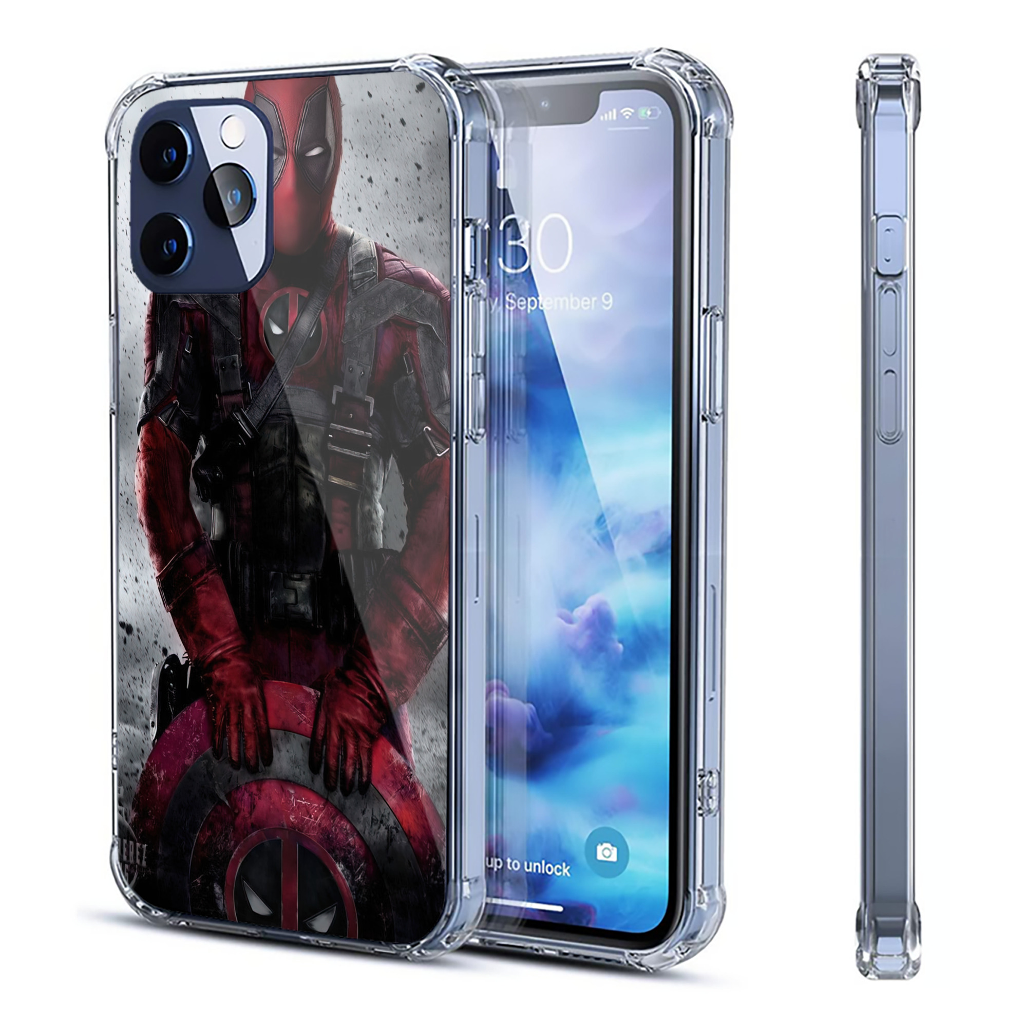 （画像用） Deadpool デッドプール 【iPhone 12シリーズ対応】透明スマホケース（クリアソフトケース）